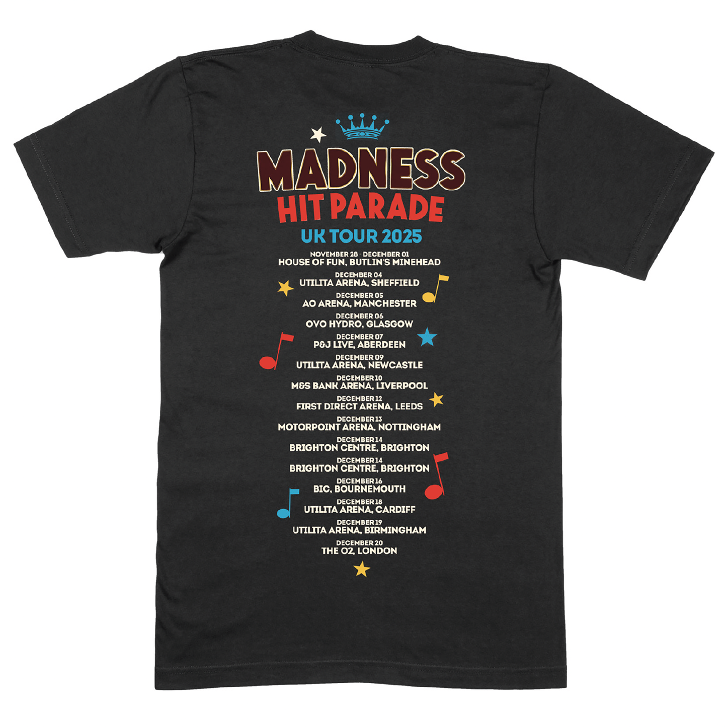 Hit Parade UK TOUR T-Shirt Black