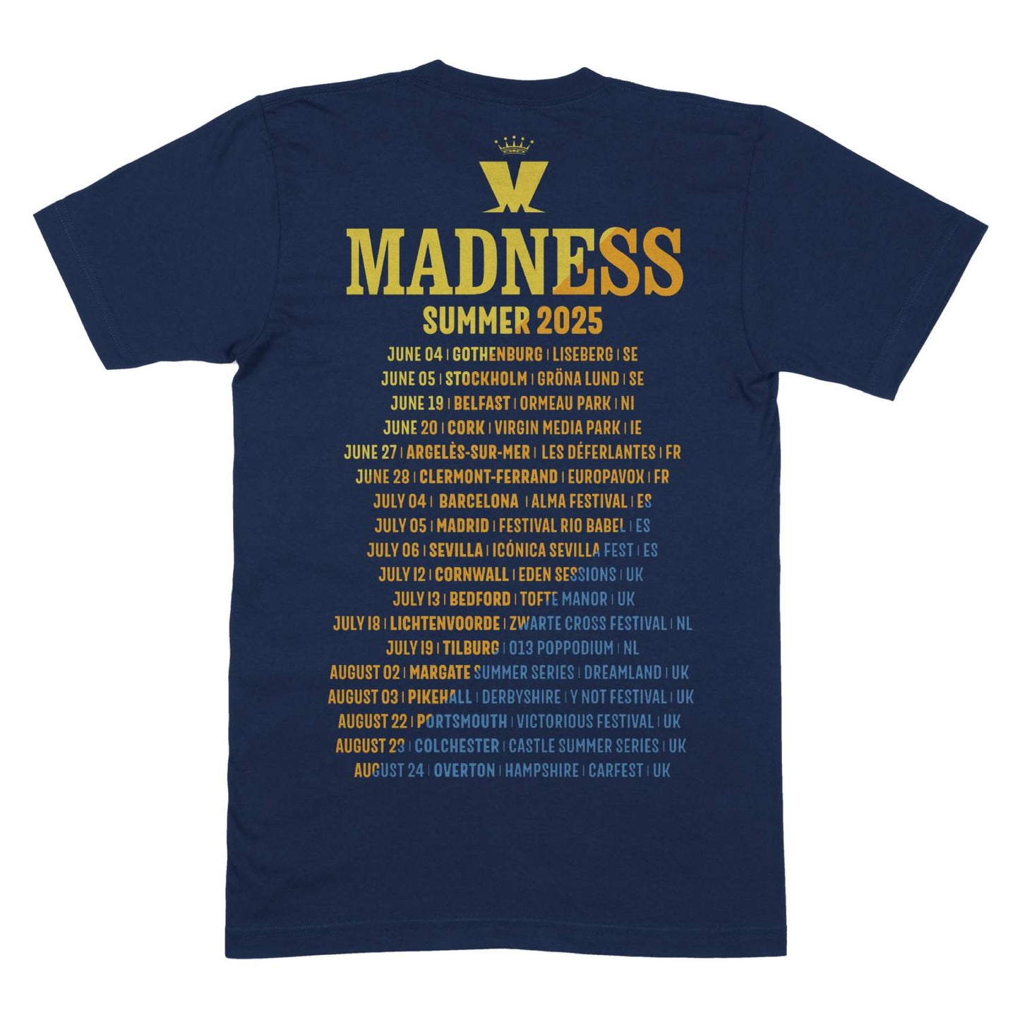 Madness Summer 2025 Tour T-Shirt Navy