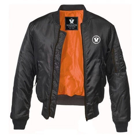 Black M Logo Bomber Jacket