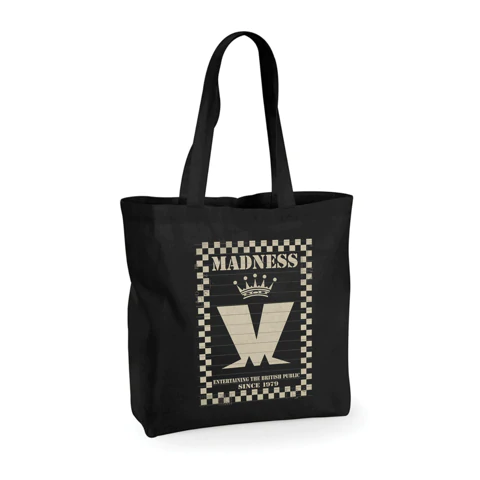 Check Logo Shopper Black