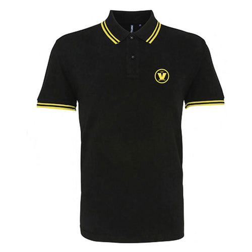 Black and Yellow M Logo Polo