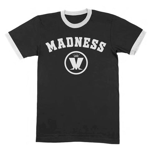 Curved Logo Black/White Ringer T-Shirt