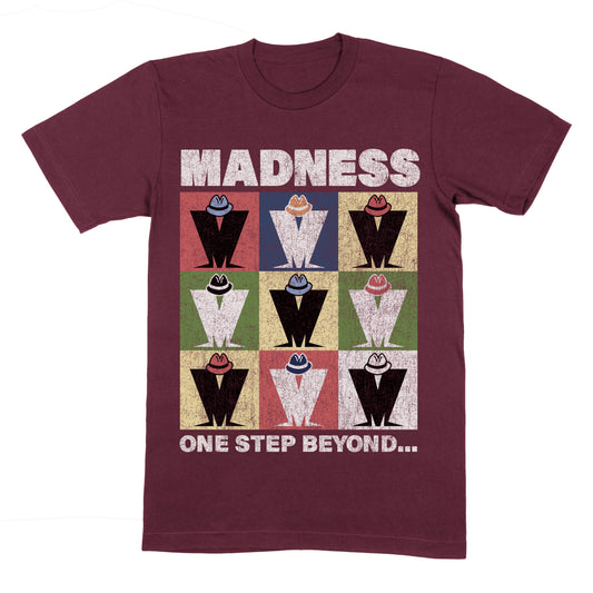 Distressed One Step M T-Shirt Cardinal Red