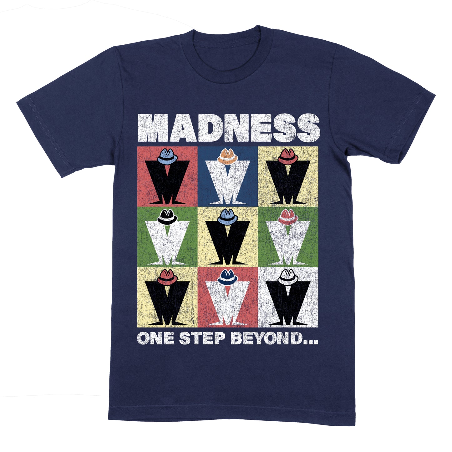Distressed One Step M T-Shirt Navy