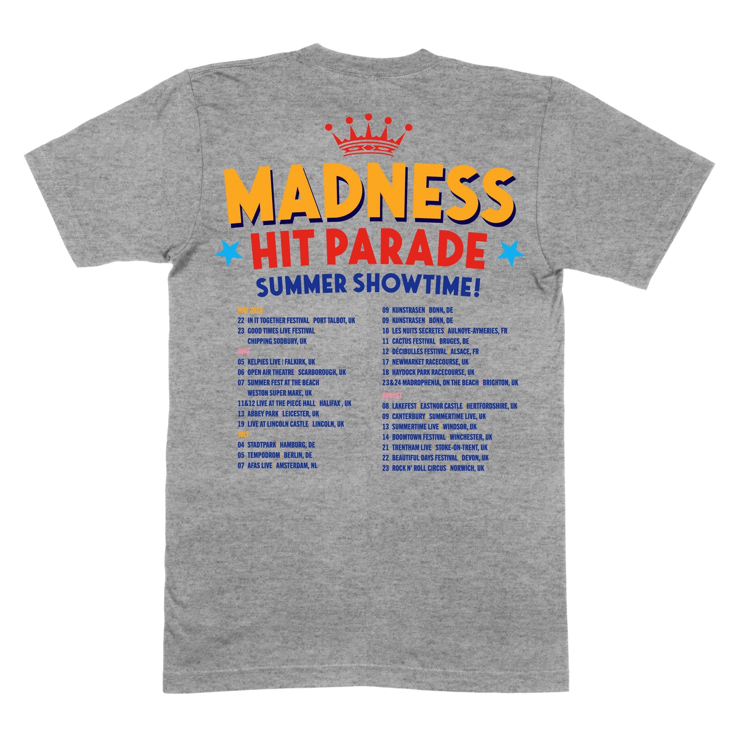 Hit Parade Summer Tour T-Shirt ONLINE EXCLUSIVE Grey